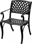 Oakland Living Modern Outdoor Mesh Cast Aluminium Black Patio S&ouml;&ouml;gitoolid