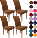 Colorxy Velvet toolikatted s&ouml;&ouml;gitoa jaoks 4 pehme Stretch tooli kaitsjad eemaldatavad ja pestavad Camel