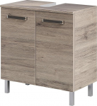 Pelipal Quickset 313 Vanity Unit in Sanremo Oak Terracotta Landscape Replica, 60 cm lai, valamukapp ilma valamuta ja 2 uksega