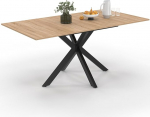 IDMarket - ALIX pikendatav ristk&uuml;likukujuline s&ouml;&ouml;gilaud 4-8 inimesele Spider Leg Wood ja must 120-160 cm