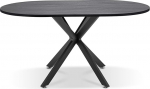 FRANKYSTAR Marui Big - ovaalne s&ouml;&ouml;gilaud puidust ja metallist metallist Kiso 180 x 100 cm - must puit