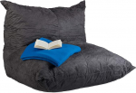 Relaxdays Bean Bag XXL p&otilde;randapadi koos seljatoega, Velour Look, t&auml;idis, t&auml;iskasvanutele, hiiglaslik istmepadi, 535 L, antratsiit