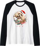 Pudel Hund Weihnachtskranz The Soul Keeper Raglan