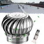 Dachl&uuml;fterkappe Aus Edelstahl - 800 - mm - Dachbodenventilator mit Turbinenfunktion,Langlebig und Witterungsbest&auml;ndig,Einfache Montage mit Klemmen f&uuml;r Verbesserte Luftzirkulation und Bel&uuml;ftung