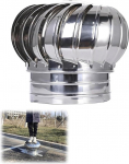 Rotierende Rauchabzugsventilator, 350/400/500mm Runde Windturbinen-Dachventilator, Dach-Edelstahl-Dachbodenventilator Mit 360&deg;-Drehung(250mm/9.84in)
