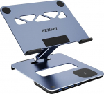 BENFEI Alumiiniumist s&uuml;learvuti statiiv koos USB C 6-in-1 dokkimisjaamaga, 15 W Mag-Safe laadija, magnetiline USB 3.0 KVM l&uuml;liti, HDMI 4K @ 60Hz, 4 x USB 3.0, 100 W PD MacBook Pro/Air, iPad Pro, XPS Thinkpad'ile