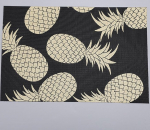 AMDXD 2 j&otilde;uluplatsi komplekt Kaasaegsed ruudukujulised PVC-platsialused Vintage ristk&uuml;likukujulised ananassimustriga kuumakindlad lauakatted naturaalne must restoranis s&ouml;&ouml;gilauale 45 x 30 cm