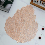 AMDXD pestavad kaasaegsed kohamatid komplekt 6 PVC kohamatid pestav leht libisemisvastane lauaalustik Looduslik roosakas kuld koduse restorani s&ouml;&ouml;gilauale 36 x 46 cm