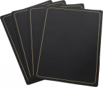 PRETYZOOM Elegante Schwarze Tischsets Aus Pu 4er-Pack Hitzebest&auml;ndig Nicht Klebend Leicht Zu Reinigen Geeignet F&uuml;r Hotels Und Restaurants