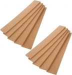 VILLCASE Pack of 10 Frameless Cork Memo Board Strips for Walls, Self-Adhesive Cork Strips for Office, Natural Cork Bulletin Bar Strips for Photos and Memos, Office Supplies