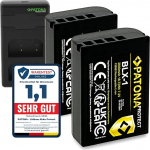 PATONA 2 x Protect BLX-1 aku 2400 mAh koos USB-C laadijaga PD Performance &Uuml;hildub Olympus OM-1 OM1 OM-3 OM3 BLX1 BL-X1 BL X1 BLX 1 asendusakuga Kuumakindel ja tulekindel koos