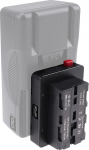 Hersmay D-Tap Mini V Mount Plate to NP-F Dummy Battery V-Mount V-Lock Battery Plate for Sony NP-F550/F970/F960 for Z CAM E2/S6/F6/F8 Cameras, Camera Monitor, Video Light