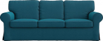 MASTERS OF COVERS Diivanikate IKEA Ektorp 3-kohalisele tumedast ookeanist pol&uuml;estrist Petite, 218 x 88 x 88 cm