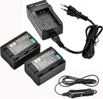 DSTE&reg; (2 pakki) asendusaku ja DC106E reisilaadija, mis &uuml;hildub Panasonic VW-VBK180 SDR-H100 SDR-H101 SDR-H85 SDR-S50 SDR-S70 SDR-S71 SDR-T70 SDR-T71 SDR-T76 HC-V10 HC-V100 HC-V100 0M