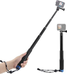 TYBYBB Selfie Stick Extendable 94 cm Monopod Camera Waterproof Telescopic Pole Compatible with DJI Osmo Action 5 Pro/4/3 Action Cameras, for GoPro Hero 13/12/11/10/9/8/7/Max
