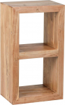 Wohnling Mumbai Standing Shelving Unit Solid Acacia Wood 88 cm High 2 Shelves Design Wooden Shelf Natural Product Side Table Country House Style