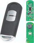 2 3 nupuga auto v&otilde;tmekarbi kaugjuhtimispult Punto Button Smart Remote Key Shell Case Fob for Mazda 3 5 6 CX-5 CX-7 CX-9 MX-5 Miata RX-8 2006-2018 (433 MHz (2 nuppu))