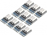 hankekaart 10 x USB 3.1 Type C isane 24 pins Female Connector koos PCB Boardiga laadimiseks, andmeedastuseks
