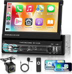 Autoradio 1 DIN 7-tollise puuteekraaniga koos juhtmevaba Carplay Android auto 1 DIN stereo auto ilma DAB+ ilma DAB+ita