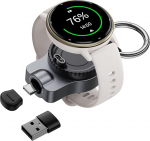 SwanScout Ladeger&auml;t f&uuml;r Garmin-Uhren, Tragbares Ladeger&auml;t f&uuml;r Fenix 8/7/6/5, Forerunner 55/45/165/255/265/965, Vivoactive 6/5, Instinct 3/2, Venu, Epix 2, USB-C ja USB-A, 360&deg; Drehbar, 510GM