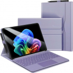 Fintie kaitsev &uuml;mbris Microsoft Surface Pro 12 tolli 2025, Multi-Angle Viewing Portfolio Business TPU tagakate koos koti ja pliiatsihoidjaga, &uuml;hildub Type Cover klaviatuuriga, pastelllilla v&auml;rviga