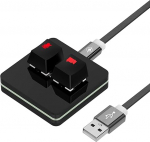 GEEKRIA RGB koosolekute summutamise kontroller, &uuml;hildub Windowsiga (Google Meet App), mikrofoni vaigistamine, video k&auml;ivitamine/peatamine, mehaaniline klaviatuur klaviatuur, online klassile, konverentsile (must)