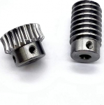Modulritzel, Motorritzel, Motorritzel 0,5M Schneckengetriebe 1:20/30/40/50 &Uuml;bersetzungsverh&auml;ltnis 40cr Pr&auml;zisionsschnecke 4/5/6MM(0.5m 40t 6mm)