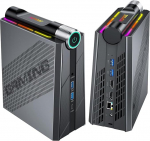 Mini-PC RGB 3-moodi kohandamine, AMD Ryzen7 7735HS (4,75 GHz) 32GB DDR5*2 4800MHz 512GB M.2 NVME SSD Micro PC koos WiFi6/BT5.2/USB4.0 40Gbps/ 4K@60Hz HDMI 3-Display meelelahutuseks/t&ouml;&ouml;ks/t&ouml;&ouml;stuseks