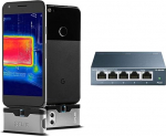 FLIR ONE Gen 3 - Android (USB-C) - soojuskaamera nutitelefonidele - MSX pildiparandustehnoloogiaga & TP-Link TL-SG105 5-portiline Gigabit v&otilde;rgukommutaator (kuni 2000 Mbit/s t&auml;isdupleksrežiimil)