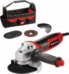 Einhell nurklihvijaga TC-AG 125/850 komplekt (850 W, 12 000 min-1, max. L&otilde;ikes&uuml;gavus: 28 mm. Maksimaalne ketaste l&auml;bim&otilde;&otilde;t: 125 mm. 3 x l&otilde;ikekettad, 1 x tera lihvimiskettad ja 1 x Einhell kott)