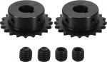 hankimise kaart 2 t&uuml;kki #25 ketirulli ketiratta, 12mm puur, 1/4" samm, 20 hammast, C45 s&uuml;sinikterasest, ANSI #25 ketirulli ketiratta v&otilde;tmeava 4x1.8mm koos reguleerimiskruvidega ISO 04C ketile