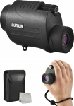 LUXUN Monocular 8 x 30 Binoculars Mini Monocular IPX7 Waterproof BaK-4 Glass and Multilayer Coating Includes Wrist Strap and Carry Bag Black