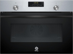 Balay Control Comfort Aqualisis 3CB4130X3 45cm Compact Multi-Function Oven with Concealed Handles Black Glass
