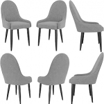 Cavabien s&ouml;&ouml;gitoa toolid, moodsad pehmendustega k&ouml;&ouml;gitoolid, s&ouml;&ouml;gilaudade toolid k&otilde;rge seljatoega ja metalljalgadega (6, hall, &uuml;lisuur)