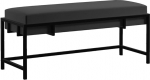 BETTSO - Elegantne Lamo pink - Metalljalgadega polsterdatud pink - kaasaegne voodipink - garderoobipink - elutoa, magamistoa, koridori jakk - metallist v&auml;rv must - kangast v&auml;rvi must - 100 x 35 x 45 cm - 100 x 35 x 45 cm