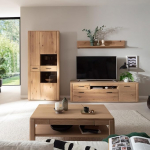 Kodum&ouml;&ouml;blikomplekt Seina&uuml;hik Tamm osaliselt massiivne 4-osaline vitriinkapp Seina riiul Lowboard kohvilaud