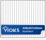 VIOKS ristk&uuml;likukujuline roostevabast terasest rest 428 x 357 x 20 mm asendus Electrоlux ahjuriiulile 14006659501/2 - asendusrest, rest ahju/k&uuml;psetusrestid ja restid & ahjude tarvikud