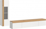 xonox.home Ruda elutoa 2-osaline komplekt elutoa kombinatsioon elutoa m&ouml;&ouml;bel elutoa kabinetim&ouml;&ouml;bel kombineeritud elutoa komplekt valge Artisan tammepuust rippuva