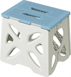 BLACKSPACE Portable Folding Stool for Camping, Garden, Fishing, Hiking, Travel, Barbecue, 28 cm, Light Blue