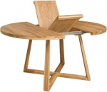 Nordic Story Moby s&ouml;&ouml;gilaud (&uuml;mmargune, pikendatav) - ristuvate jalgadega laud - t&auml;ispuit (tamm) - naturaalne tamm - &uuml;mmargune pikendatav laud (100-130 x 100 x 75 cm)