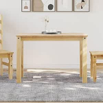 PIXZSSI S&ouml;&ouml;gitoa lauad Pruun 117 x 60 x 75 cm Massiivne m&auml;nni puit mett vaha viimistlusega Elegantne Charm s&ouml;&ouml;gilaud Praktiline lauaplaat K&ouml;&ouml;gilaud Toiduainete ja jookide paigutamine