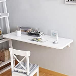 Wei&szlig;er Wand-Klapptisch, Schreibtisch, Computer-Arbeitsplatz, schwebender K&uuml;chen-Esstisch, platzsparend, f&uuml;r Zuhause, B&uuml;ro, Schlafzimmer, h&auml;ngender Klapptisch, 60 x 40 cm, 70 x 40 cm, 80 x 40 cm, 80 x 40