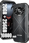 DOOGEE S Cyber Vastupidav 4G mobiiltelefonid lukustamata 20GB+256GB aku 10800mAh/18W 50MP + 16MP nutitelefonid, Android 14 6.58 Pollici, IP68/IP69K/4G Dual SIM/NFC, mustad