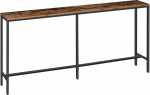 MAHANCRIS 180 cm Console Table, Narrow Table, Long Entrance Table, Hallway Table, Side Table, Small Exhibition Table, Sofa Table for Hallway, Living Room, Dark Brown/Black, ACTHR18001Z