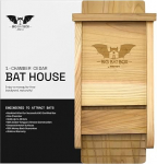 WildYard Bat Box No Drilling Made of Cedar Wood - 1 Chamber Design - Ilmastikukindel ja v&auml;rvimata sisemus - Pesakast No Drilling - Kaitseb s&auml;&auml;skede eest - Pesakastid Bat - Abi metsloomadele