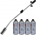 Bahama umbrohup&otilde;leti koos piesos&uuml;&uuml;tega 4 gaasipadruniga leegiseade umbrohut&otilde;rje padrunid umbrohup&otilde;leti tapja komplekt gaasip&otilde;leti, h&otilde;bedane, 80 cm