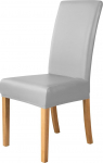 iEventStar PU Leather Dining Chair Slipcover Waterproof Stretchy Dining Chair Protector Cover (Light Grey, 4)
