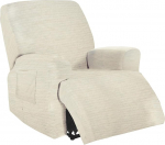 maycelon Liegestuhlbez&uuml;ge, Stretchbezug f&uuml;r Liegestuhl, Sofa-Schonbez&uuml;ge, gestreift, Jacquard, Couch&uuml;berz&uuml;ge, M&ouml;belschutz, Bez&uuml;ge f&uuml;r Haustiere, Kinder, gute Wahl f&uuml;r alle Jahreszeiten, Beige