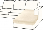 BT.WA Couchbezug, Samt, geteilt, L-Form, Sofa-Schonbez&uuml;ge, M&ouml;belschutz f&uuml;r Hunde, Haustiere (Chaiselongue, Milchwei&szlig;), 1 St&uuml;ck