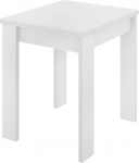 DEKIT GRUPO RIMOBEL BOK Extendable Kitchen Dining Table, Melamine, White, 77-79-77 x 67-134 x 67 cm
